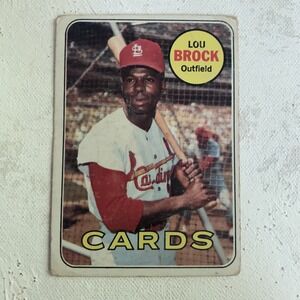 Lou Brock St. Louis Cardinals 1969 Topps Baseball Card #85 VG